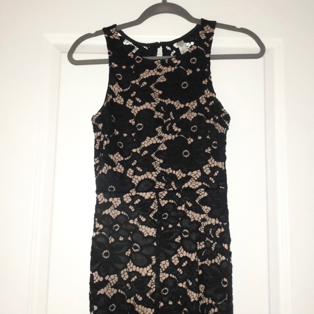 Black lace maxi dress